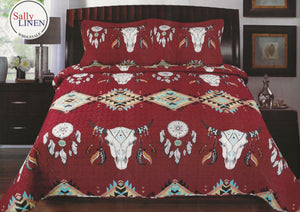 Burgundy Dream Southwestern Quilt