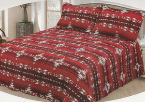 Red Steer Southwestern Quilt