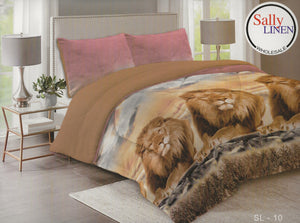 Lion Borrego Blanket Set